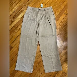 Loft Pants Womens 12 Petite Lyocell Pleated Front Taper Leg Office Career Party